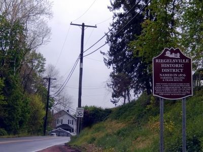 Riegelsville Historic District Marker. Click for full size. Riegelsville Historic District Marker image. Click for full size.