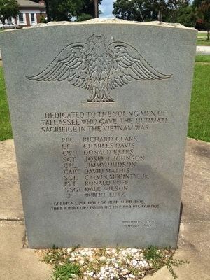 Tallassee Vietnam War Memorial. Click for full size. Tallassee Vietnam War Memorial image. Click for full size.