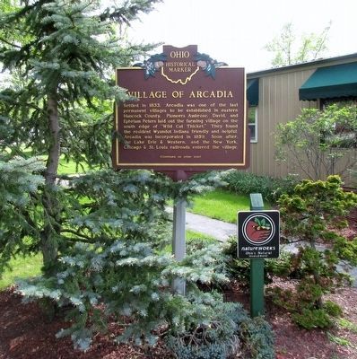 Village of Arcadia Marker. Click for full size. Village of Arcadia Marker image. Click for full size.