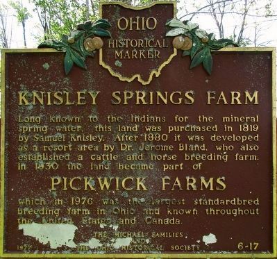 Knisley Springs Farm Marker image. Click for full size.