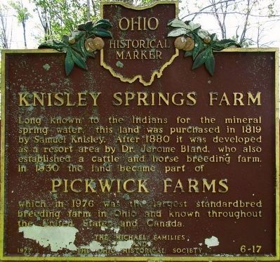 Knisley Springs Farm Marker. Click for full size. Knisley Springs Farm Marker image. Click for full size.