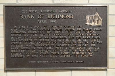 Bank of Richmond Marker image. Click for full size.