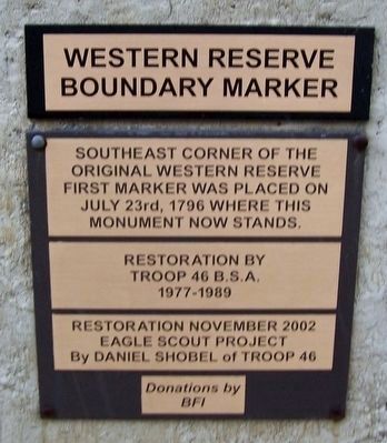 The Western Reserve Marker image. Click for full size.