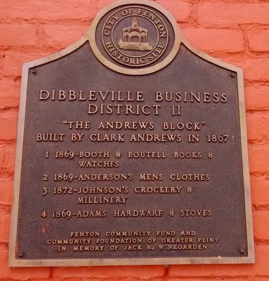 Dibbleville Business District II Marker image. Click for full size.