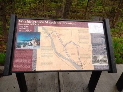 Washington’s March to Trenton Marker image. Click for full size.