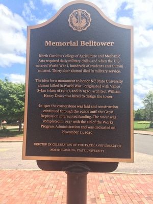 Memorial Belltower Marker image. Click for full size.