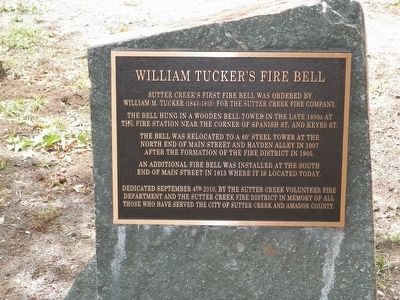 William Tucker's Fire Bell Marker image. Click for full size.