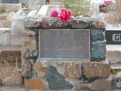 Miners' Graves Marker. Click for full size. Miners' Graves Marker image. Click for full size.