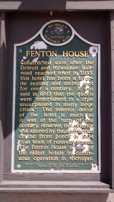 Fenton House Marker. Click for full size. Fenton House Marker image. Click for full size.