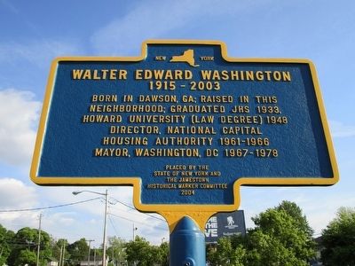 Walter Edward Washington Marker image. Click for full size.