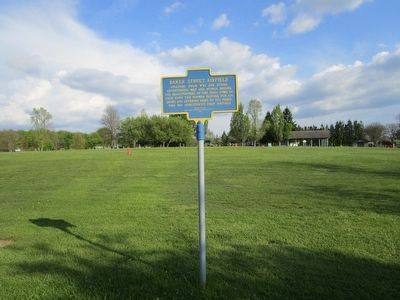 Baker Street Airfield Site & Marker. Click for full size. Baker Street Airfield Site & Marker image. Click for full size.