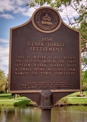 1834 Clark Dibble Settlement Marker image. Click for full size.