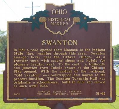 Ohio's Last Ottawas / Swanton Marker image. Click for full size.