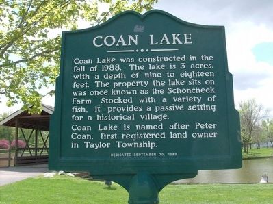 Coan Lake Marker. Click for full size. Coan Lake Marker image. Click for full size.