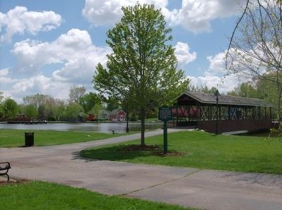 Coan Lake Marker, Lake, and Bridge. Click for full size. Coan Lake Marker, Lake, and Bridge image. Click for full size.