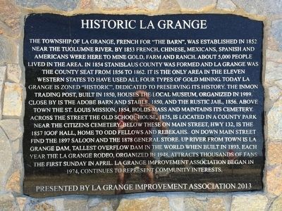Historic La Grange Marker image. Click for full size.