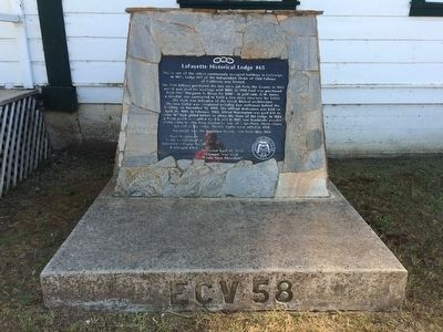 LaFayette Historical Lodge #65 Marker. Click for full size. LaFayette Historical Lodge #65 Marker image. Click for full size.