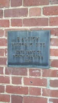 Raleigh historic site State Bank of North Carolina 1814. Click for full size. Raleigh historic site State Bank of North Carolina 1814 image. Click for full size.
