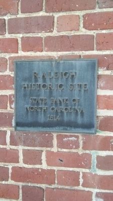 Raleigh historic site State Bank of North Carolina 1814 image. Click for full size.