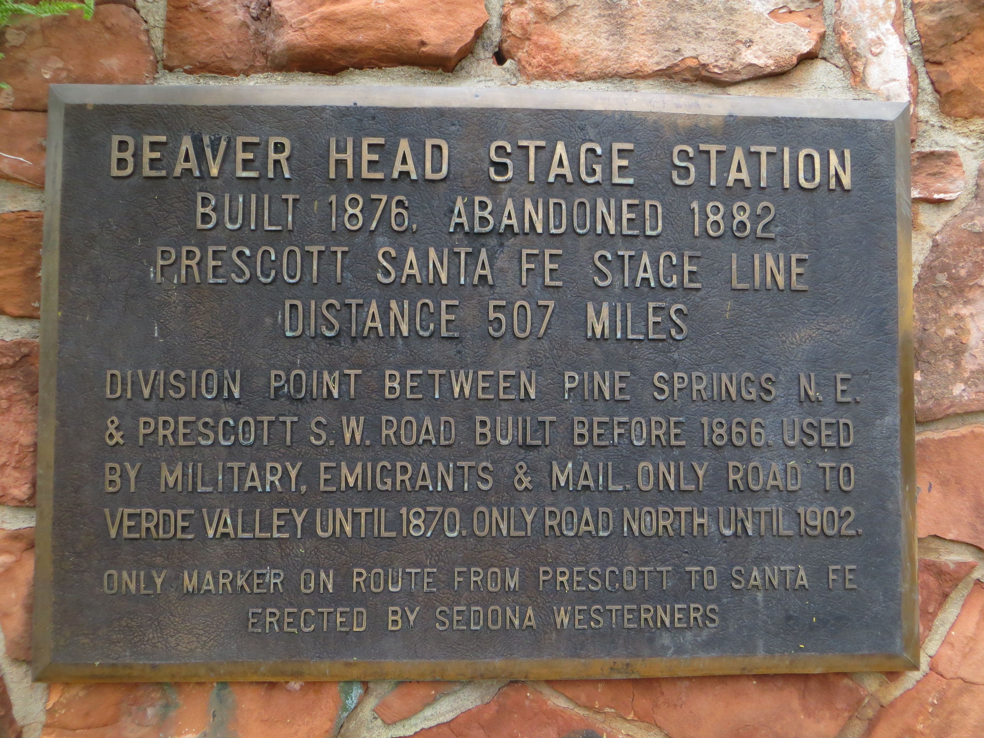 Beaver Head Stage Station Marker