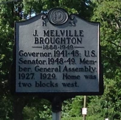 J. Melville Broughton Marker Marker image. Click for full size.