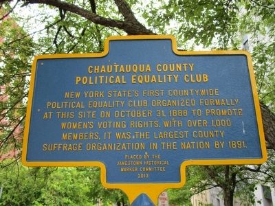 Chautauqua County Political Equality Club Marker image. Click for full size.