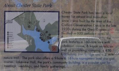 Chester State Park Marker image. Click for full size.