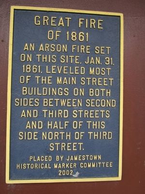 Great Fire of 1861 Marker. Click for full size. Great Fire of 1861 Marker image. Click for full size.