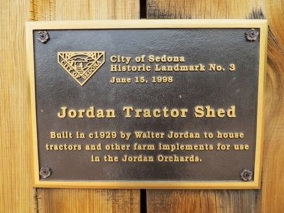 Jordan Tractor Shed Marker image. Click for full size.