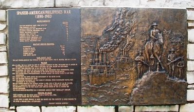 Spanish-American/Philippines War Marker and Relief. Click for full size. Spanish-American/Philippines War Marker and Relief image. Click for full size.
