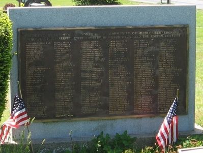 Middlefield-Rockfall World War II and Korean Conflict Monument image. Click for full size.