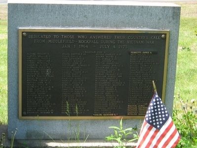 Middlefield-Rockfall Vietnam War Monument image. Click for full size.