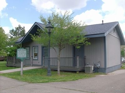 Hand Train Station and Marker at Heritage Park image. Click for more information.