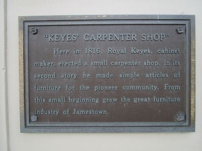 "Keyes' Carpenter Shop" Marker image. Click for full size.