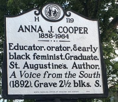 Anna J. Cooper Marker image. Click for full size.