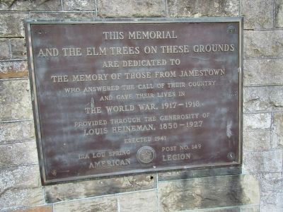 Jamestown WWI Memorial image. Click for full size.