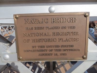 Navajo Bridge Marker image. Click for full size.