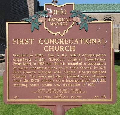 First Congregational Church Marker. Click for full size. First Congregational Church Marker image. Click for full size.