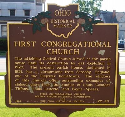 First Congregational Church Marker. Click for full size. First Congregational Church Marker image. Click for full size.