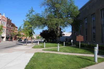 Toledo's First High School / Toledo-Lucas County Public Library Marker. Click for full size. Toledo's First High School / Toledo-Lucas County Public Library Marker image. Click for full size.