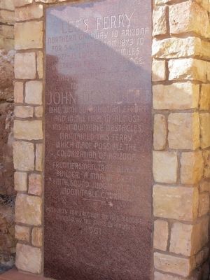 Lee's Ferry Marker. Click for full size. Lee's Ferry Marker image. Click for full size.