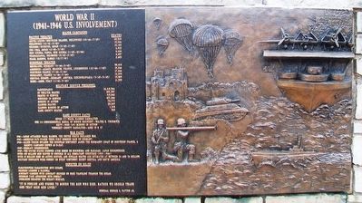 World War II Marker and Relief image. Click for full size.