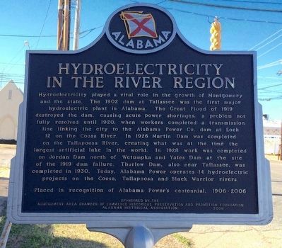 Hydroelectricity in the River Region Marker. Click for full size. Hydroelectricity in the River Region Marker image. Click for full size.