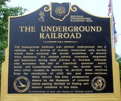 The Underground Railroad Marker. Click for full size. The Underground Railroad Marker image. Click for full size.