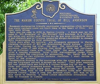 The Marion County Trial of Bill Anderson Marker. Click for full size. The Marion County Trial of Bill Anderson Marker image. Click for full size.