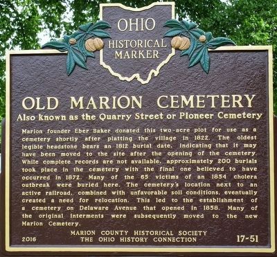 Old Marion Cemetery Marker image. Click for full size.