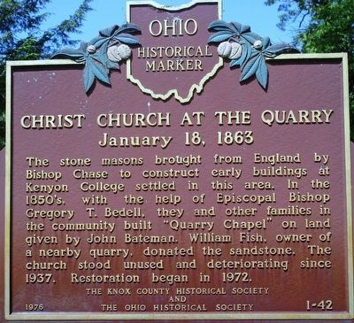 Christ Church at the Quarry Marker image. Click for full size.