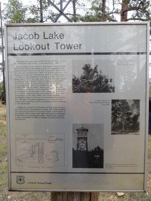 Jacob Lake Lookout Tower Marker image. Click for full size.
