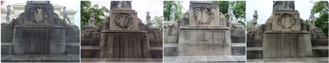 Inscriptions on marker (North / West / South / East) image. Click for full size.