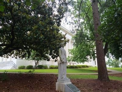 Wide area view of Albert L. Patterson statue. image. Click for full size.